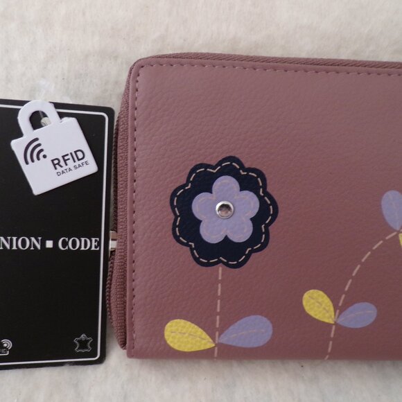 NWT UNION CODE Genuine Leather RFID Protected Zipper Wallet - Picture 3 of 7